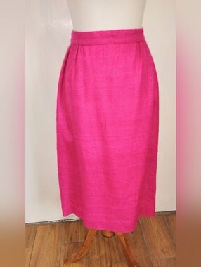 VINTAGE HOT PINK RAW SILK SKIRT